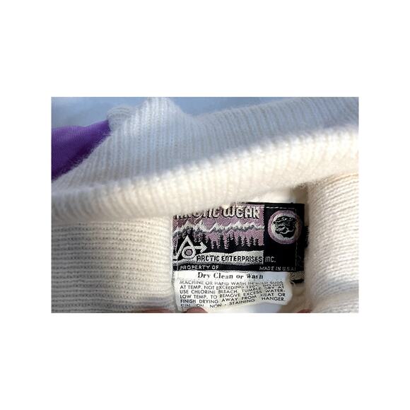 Vintage 70's ARCTIC Wear Womens White Ski and Snow Jacket Coat Size Large - Picture 8 of 13